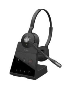 Jabra Engage 65 Stereo Headset + Jabra LINK 14201-43 - Bundle - Stereo - Wireless - DECT - 492.1 ft - 40 Hz - 16 kHz - Over-the-head - Binaural - Electret, Condenser, Uni-directional, MEMS Technology Microphone