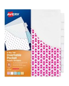 Avery Big Tab Insertable Plastic Dividers, Single Pocket, Multicolor, 8-Tab