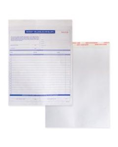 Patient Valuables Form and Heavy Duty Paper Envelope, Sequentially Numbered, 9in x 12in, 3 part, Pack of 2,500