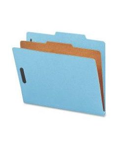 Nature Saver 1-Divider Colored Classification Folders, Letter Size, Blue, Box Of 10