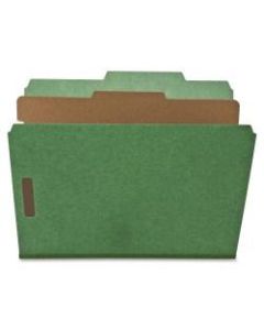 Nature Saver 1-Divider Colored Classification Folders, Letter Size, Green, Box Of 10