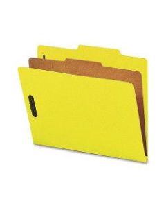Nature Saver 1-Divider Colored Classification Folders, Letter Size, Yellow, Box Of 10