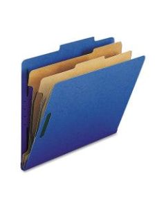 Nature Saver 2-Divider Classification Folders, Letter Size, Dark Blue, Box Of 10