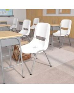 Flash Furniture HERCULES Series Ergonomic Shell Stack Chair, White