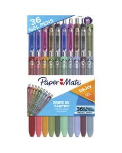 Paper Mate InkJoy Gel Pens - Multi Gel-based Ink - 36 / Pack