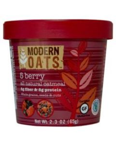 Modern Oats Oatmeal Cups, 5-Berry, 2.6 Oz, Pack Of 12
