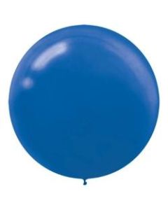 Amscan 24in Latex Balloons, Bright Royal Blue, 4 Balloons Per Pack, Set Of 3 Packs