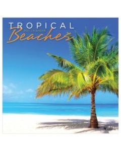 TF Publishing Scenic Wall Calendar, 12in x 12in, Tropical Beaches, January To December 2022