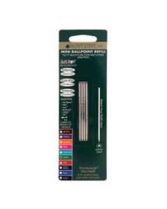 Monteverde Mini Ballpoint Pen Refills, Medium Point, 0.7 mm, Green Ink, Pack Of 4