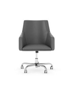 Bush Business Furniture London Mid-Back Box Chair, Dark Gray, Standard Delivery