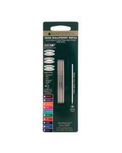 Monteverde Mini Ballpoint Pen Refills, Medium Point, 0.7 mm, Turquoise Ink, Pack Of 4