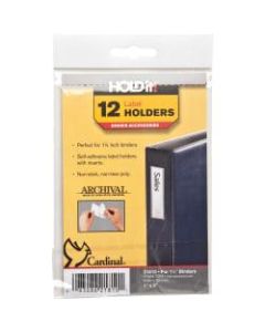 Cardinal HOLDit! Label Holders, 1in x 3in, Pack Of 12