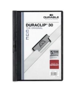Durable Duraclip 30 Report Covers, 8 1/2in x 11in, Black