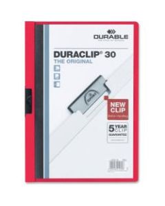 Durable Duraclip 30 Report Covers, 8 1/2in x 11in, Red