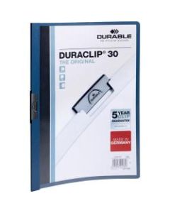 Durable Duraclip 30 Report Covers, 8 1/2in x 11in, Dark Blue
