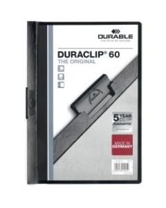 Durable Duraclip 60 Report Covers, 8 1/2in x 11in, Black