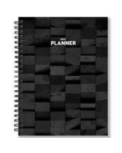 TF Publishing Weekly/Monthly Planner, 8in x 6-1/2in, Wood Block, January To December 2022