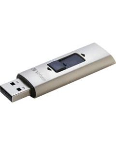 Verbatim 256GB Store "n Go Vx400 USB 3.0 Flash Drive - Silver - 256 GB - USB 3.0 - Silver - Lifetime Warranty - 1 Each