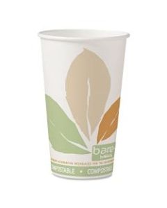 Solo Bare Eco-Forward PLA Paper Hot Cups, 16 Oz, Leaf, Pack Of 1,000 Cups