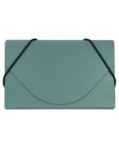 JAM Paper Business Card Case With Elastic Closure, Green Metallic