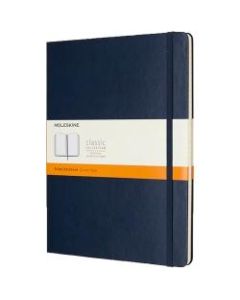 Moleskine Classic Hard Cover Notebook, 7-1/2in x 9-3/4in, Ruled, 192 Pages (96 Sheets), Sapphire Blue