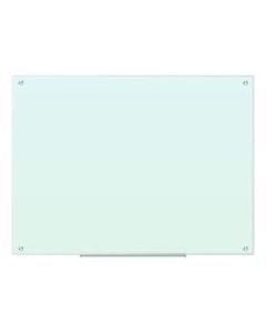 U Brands Frameless Non-Magnetic Glass Dry Erase Board, 48in X 36in, Frosted White