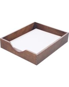 Carver Walnut Finish Solid Wood Desk Trays - Desktop - Walnut - Oak - 1Each