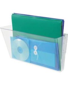 deflecto Single Unit Stackable DocuPockets - 1 Compartment(s) - 7in Height x 16.3in Width x 4in Depth - Wall Mountable - Clear - 1Each