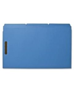 Sparco Color Fastener Folders With 2-Ply Tabs, Legal Size, Blue, Box Of 50