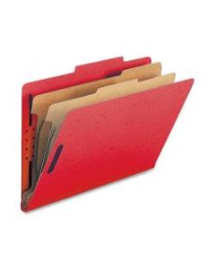 Nature Saver 2-Divider Classification Folders, Legal Size, Bright Red, Box Of 10