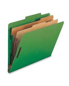 Nature Saver 2-Divider Classification Folders, Legal Size, Green, Box Of 10