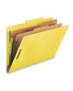 Nature Saver 2-Divider Classification Folders, Legal Size, Yellow, Box Of 10