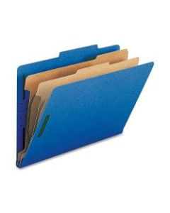 Nature Saver 2-Divider Classification Folders, Legal Size, Dark Blue, Box Of 10