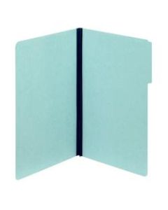 Nature Saver Pressboard Fastener Folders, Legal Size, 100% Recycled, Light Blue, Box Of 25