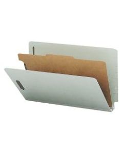 Nature Saver Standard Divider Classification Folders, Legal Size, 1 Divider, 100% Recycled, Gray/Green, Box Of 10