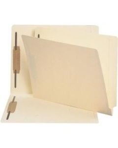 Sparco 2-Ply End-Tab Fastener Folders, 1in Capacity, 2 Fasteners, Letter Size, Straight-Cut Tab, Manila, Box Of 50