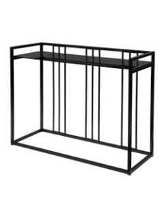 SEI Alcmonton Glass-Top Console Table, 32-1/4inH x 42inW x 16inD, Black
