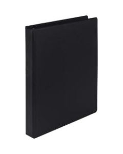 Samsill Earths Choice Label Holder 3-Ring Binder, 1in D-Rings, Black