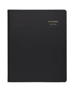 AT-A-GLANCE 18-Month Academic Monthly Planner, 9in x 11in, Black, July 2021 To December 2022, 700740522