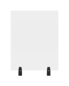 LUX DIVWT Reclaim Acrylic Clamp-On Sneeze Guard Cubicle Wall Extender, 24in x 30in, Clear