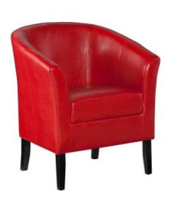 Linon Home Decor Home Decor Simon Club Chair, Red/Black