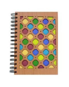 Inkology Laser Cut Journals, 5-7/8in x 8-1/4in, College Ruled, 192 Pages (96 Sheets), Wood Dots, Pack Of 6 Journals