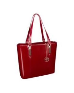 McKleinUSA M Series SAVARNA Leather Shoulder Tote, 14 1/2inH x 5inW x 13inD, Red