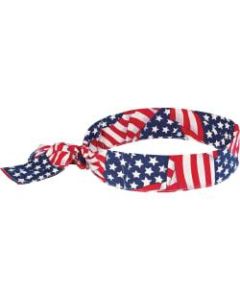 Ergodyne Chill-Its 6700 Evaporative Cooling Tie Bandana, Stars And Stripes