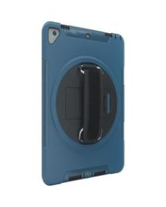 CTA Digital: Protective Case with Build in 360? Rotatable Grip Kickstand for iPad 7th & 8th Gen 10.2?, iPad Air 3 & iPad Pro 10.5?, Blue - Impact Resistant, Drop Resistant - Silicone - Hand Strap - 10.3in Height x 7.3in Width x 0.8in Depth - 1 Pack