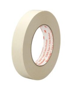 3M 2364 Masking Tape, 3in Core, 1in x 180ft, Tan, Pack Of 12