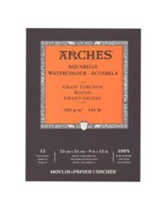 Arches Watercolor Pads, 9in x 12in, Rough, 140 Lb, White, Pack Of 2