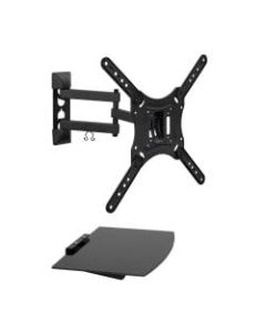 Mount-lt MI-894 TV Mount With AV Shelf, Black