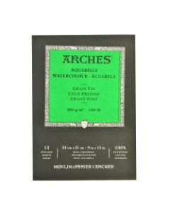 Arches Watercolor Pads, 9in x 12in, Cold-Pressed, 140 Lb, White, Pack Of 2