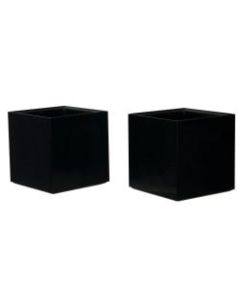 Bostitch Office Konnect Stackable Tall Storage Cups, Black, Pack Of 2 Cups